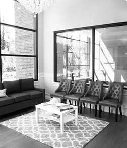 Row of chairs in waiting area in Beaverton dental office